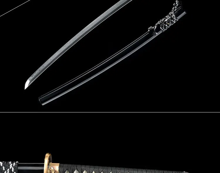 T10 Carbon Steel Clay Tempered No-Hi Blade Full Handmade Japanese Samurai Katana Sword Razor Sharp Functional Battle Ready