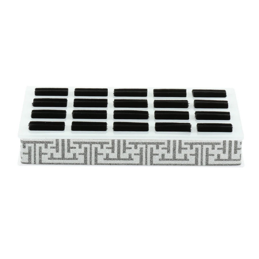 

Jewelry Packaging Box Rings Storage and Display Case 20 Slots & 3pcs Earring Stand Organizer Necklace Rack
