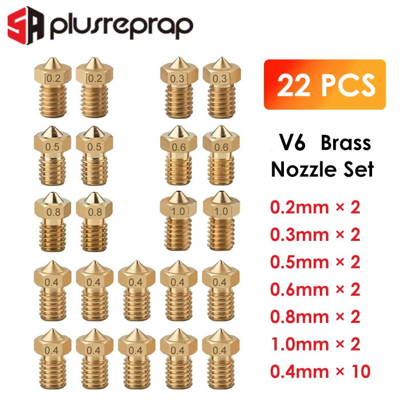 Todos Metal Brass Bocal j Cabeça Hotend Extrusora Impressora 3d Parts Kits 1.75 mm a8 Creality Cr10 Ender Mk8 Makebot 22 Pcs - Imagem 5