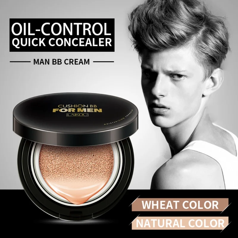 NEW Air Cushion BB&CC Cream Foundation for Men Powder Concealer Whitening Moisturizing Brighten Bare Makeup 30g