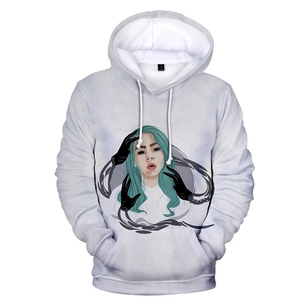 Дизайн, толстовки с 3D принтом Billie Eilish для женщин и мужчин, повседневные толстовки с капюшоном, Модные осенние детские пуловеры с 3D принтом Billie Eilish