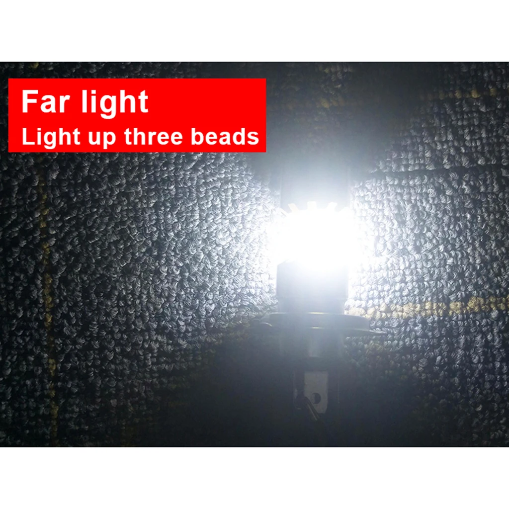 H4 Motorcycle Headlight Moto Bulbs 3400lm Super Bright Lamp Bulbs Accessories