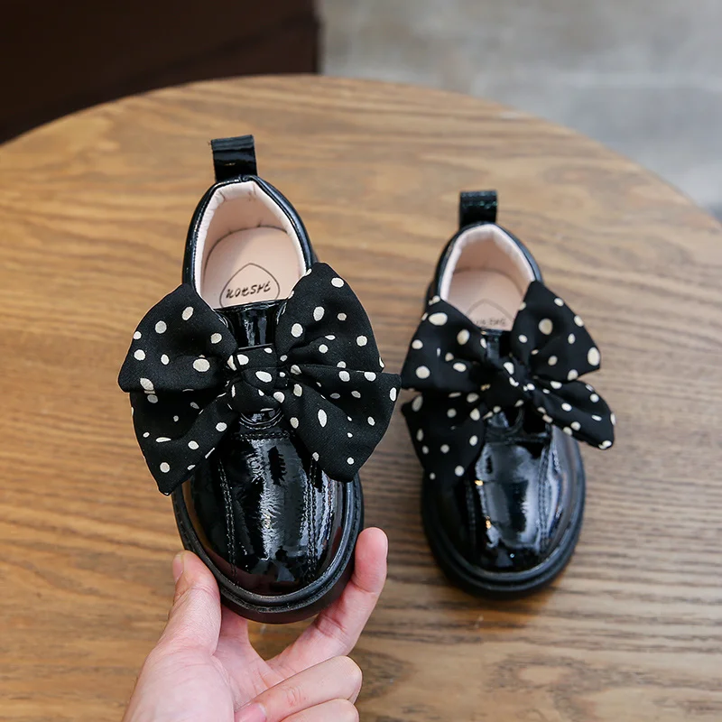 Детская обувь; новая кожаная обувь для девочек; модная обувь принцессы; детская обувь с бантом; SH022
