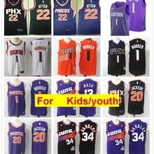 Феникс деандрэ Айтон Джош Джексон Девин Букер Стив Нэш Шарль Баркли Молодежные Детские баскетбольные майки