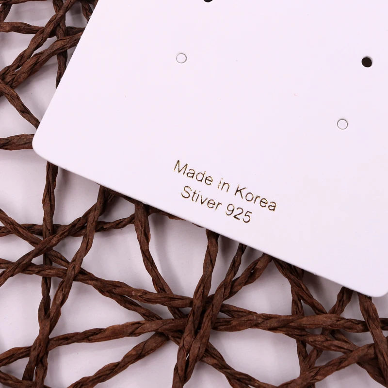 Korean Thick Ear Studs/Drops Packing Cards Paper S925 Printing Jewellry Holder Earings Display Accessory Card | Украшения и