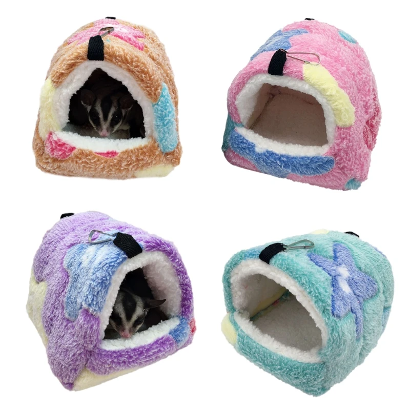Winter Warm Hamster Bed Hanging Sugar Glider Hammock Nest Home Small