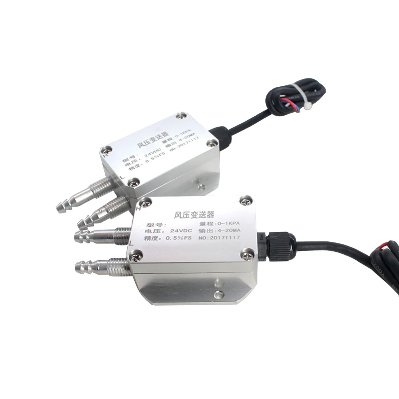 4-20mA 0-500pa 1kpa 5kpa 12-24 VDC micro Pressure Transmitter Air Wind Pressure sensor Transducer Factory sale