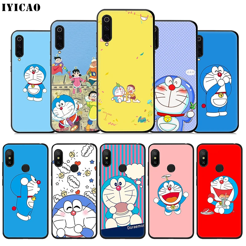 IYICAO Doraemon Anime Soft Case for Xiaomi Mi A3 A2 A1 10 9T CC9E CC9 9 8 6 Se Lite F1 5X 6X MiA1 MiA2 MiA3 |