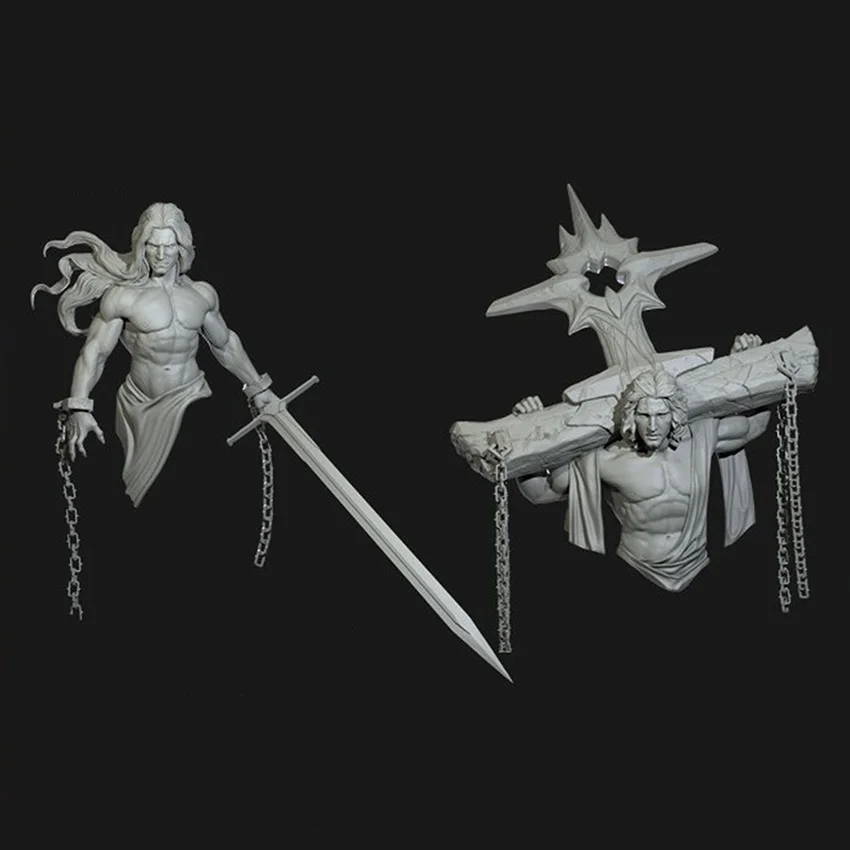 

Unassambled 1/10 ancient fantasy man warrior bust Resin figure miniature model kits Unpainted