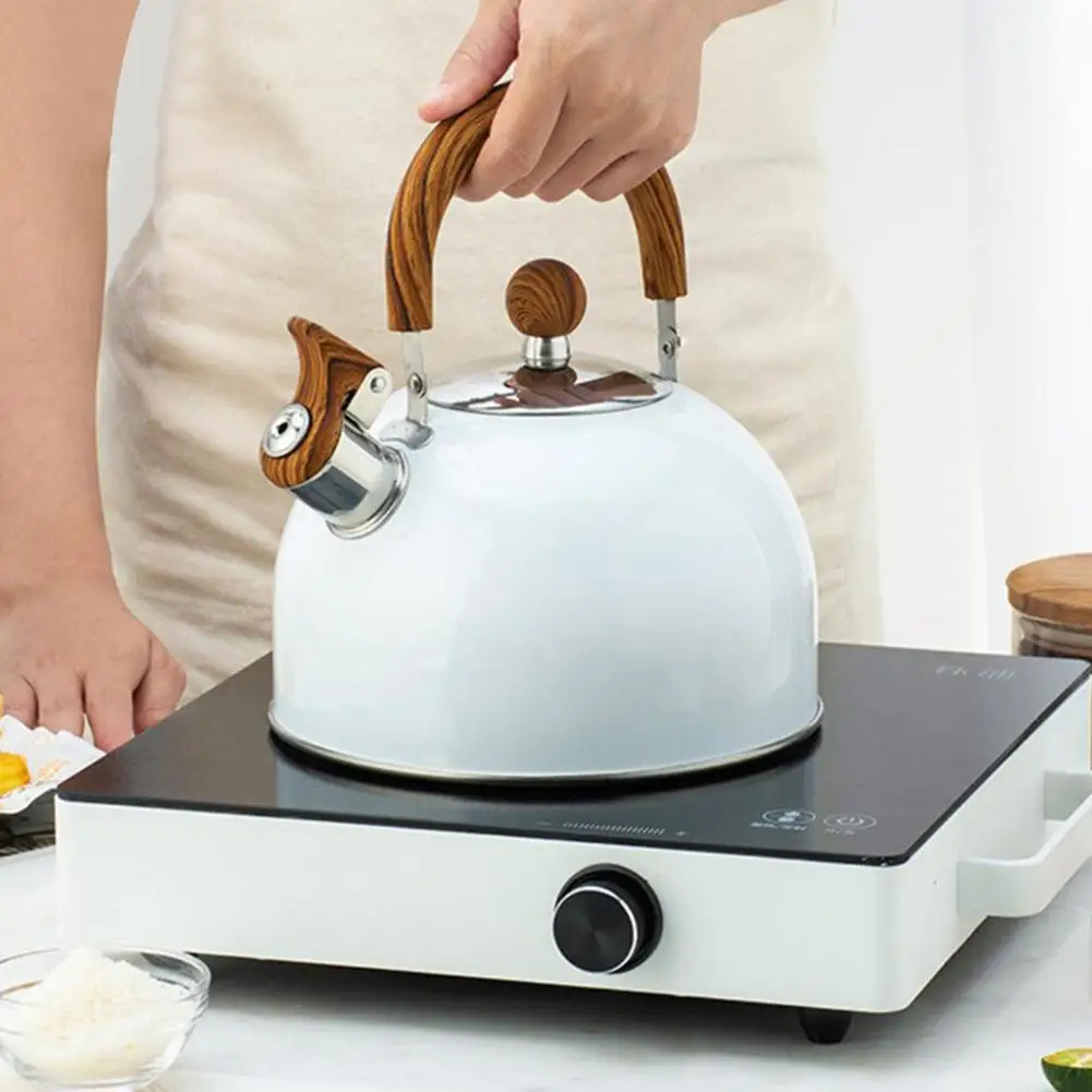 Stainless Steel Whistling Kettle Stainless Steel Water Kettle White