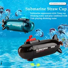 Bouteille d'eau en forme de sous marin pour enfants, bouilloire de 380ml, Portable, étanche, mignon et créatif, cadeau pour enfants