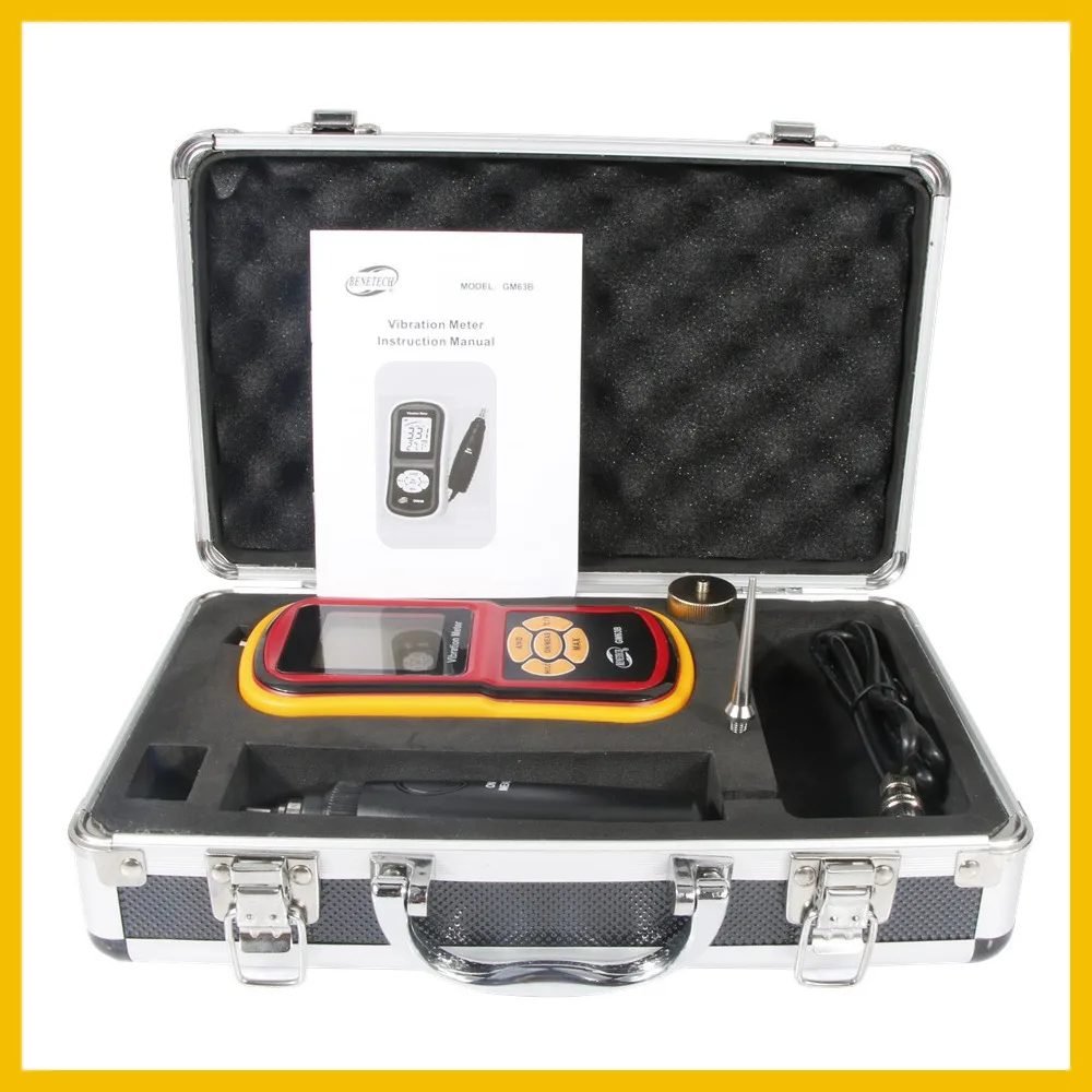 BENETECH  Digital Vibration Meter  hand held vibration monitoring equipment Visually display measurement value  GM63B-BENETECH 2