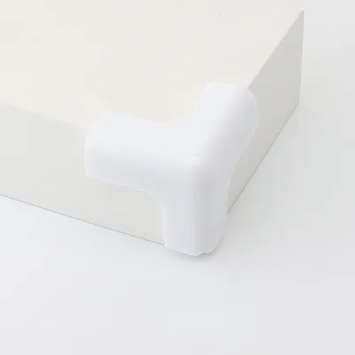 4 Pcs Baby Safety Anti-collision corner T Shape Candy Colors Dining Table Bed Protector Cover Waterproof Children Furniture white