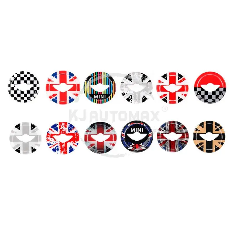 KJAUTOMAX For Mini Cooper R55 R56 R57 R58 R59 R60 R61 Epoxy Resin Steering Wheel Sticker 3D Multi Style Crystal Glue