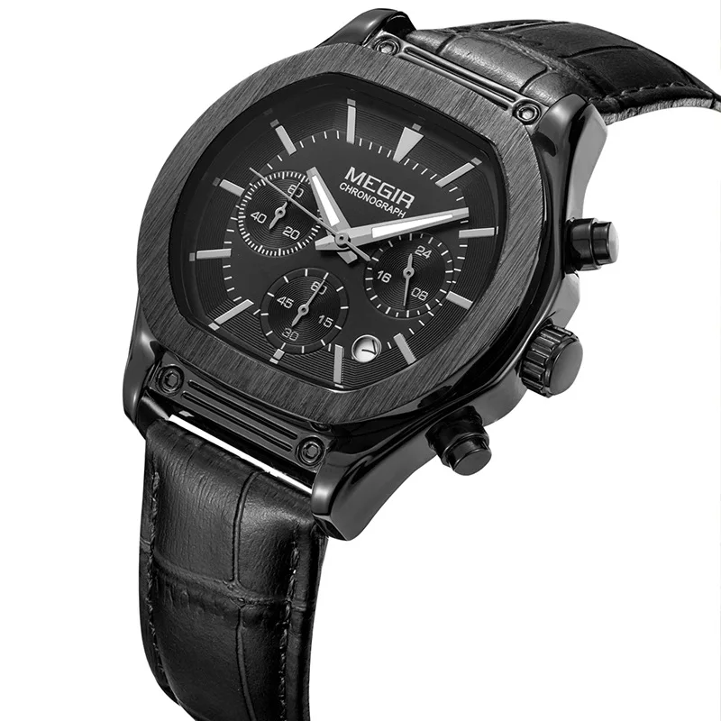 

[Multi-functional Timing Waterproof Creative Rhombus Dial Quartz Men's Watch] Model: 3014G. This-