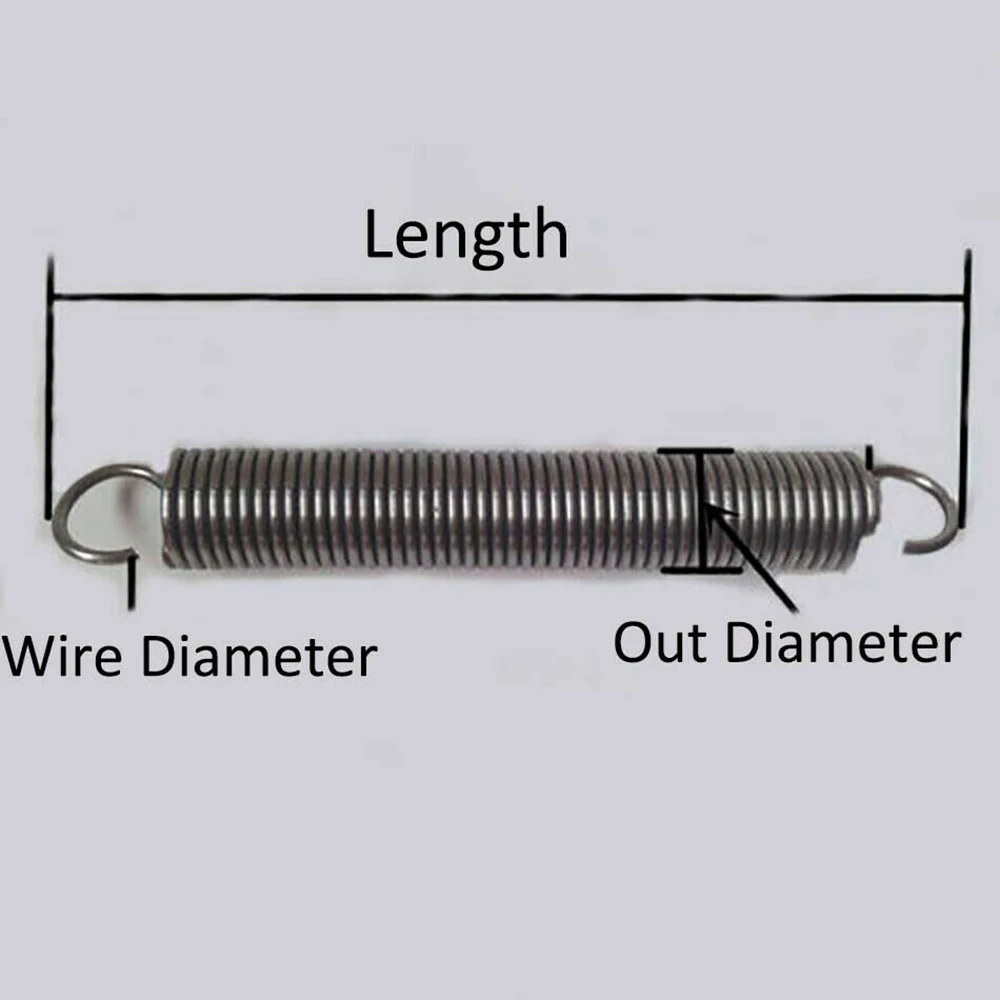 1pcs wire diameter 3.5mm tension extension spring expansion springs length 60/90110/130/150/160/180/220-600mm out diameter 21mm 
