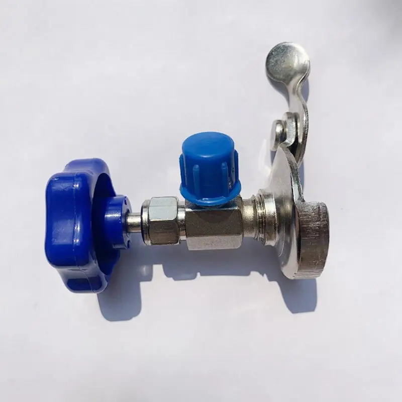 

Auto R134a Air Refrigerant AC Can Tap Valve Bottle Opener Tool With Blue Cap AP