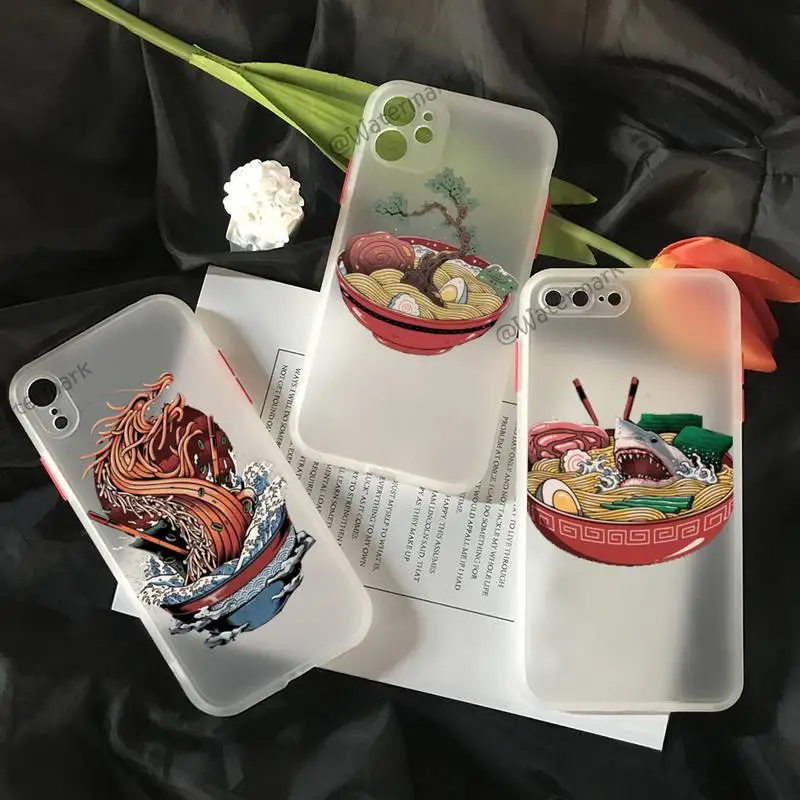 Бонсай для девушек Чехол мобильного телефона с рамен Iphone 11 12 Pro Max 7 8 Plus X Xs XR