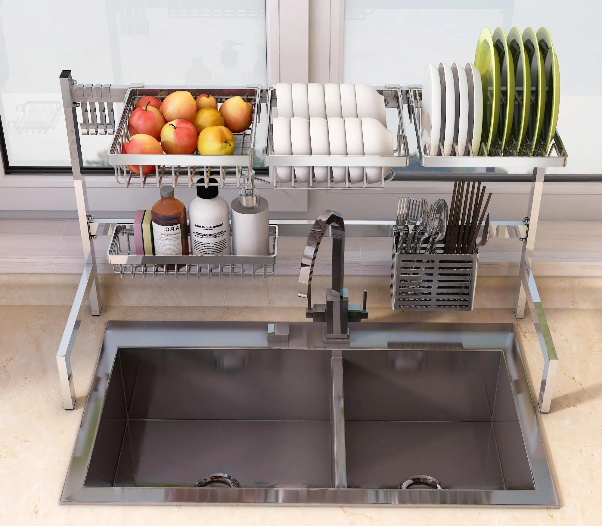 Almacenamiento Cocina, сушилка для холодильника, сушилка для посуды, принадлежности из нержавеющей стали, Cozinha Cuisine Mutfak, кухонный Органайзер