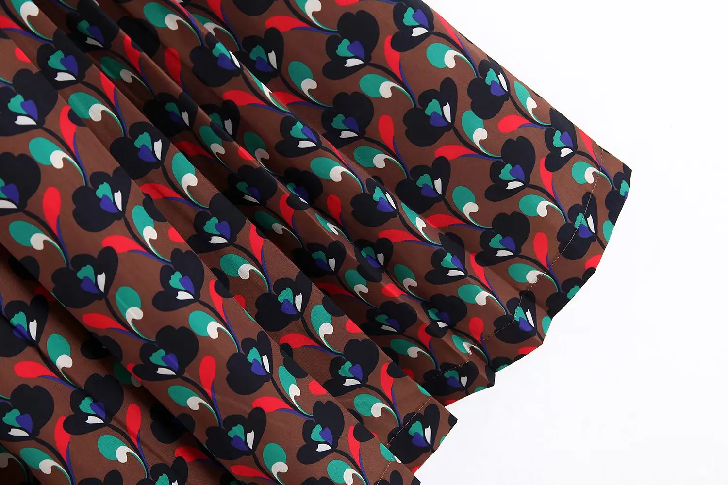 Осень женская новая юбка средней длины с высокой талией и ретро-принтом 08247092745