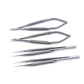 

4/5/6/7pcs/set ophthalmic microsurgical instruments 12.5cm scissors+Needle holders +tweezers stainless steel surgical tool