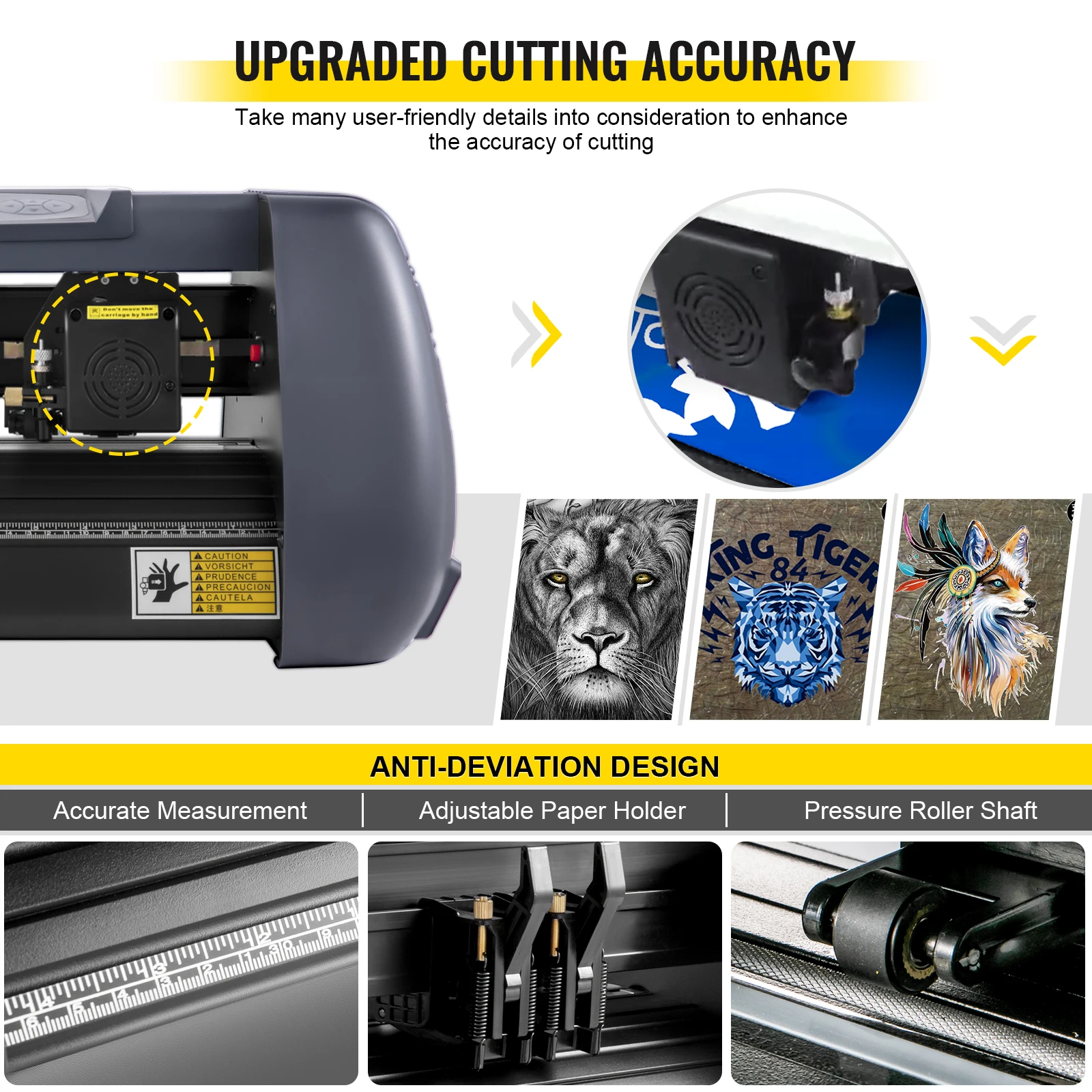 Vinyl Cutter Machine Computer Windows Software 3 Blades Pen Holder 14Inch 375MM Max Paper Feed Printer Cutting Plotter