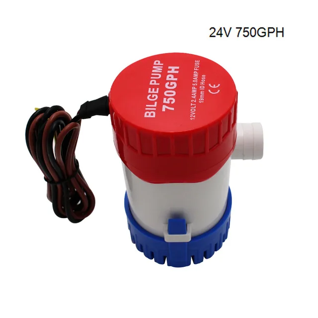 24V 750GPH Pump Трюмные насосы водяной насос 1100gph 750gph 500gph 350gph 12v 24v Поплавковый выключатель Бильге Водяной насос с новейшим дизайном яхты Дренаж - Напряжение: 24V 750GPH Pump