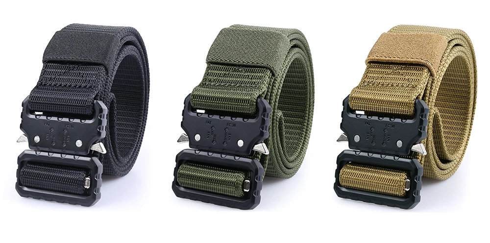 Tactical Belt Military Belt Army Combat Training Outdoor Hunting Adjustable High Quality Nylon Belt Security Accessories