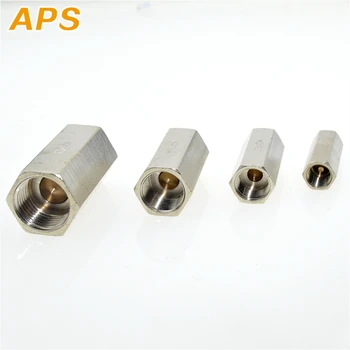

1/4"BSPP Female Thread 11.5mm Inner Dia Straight Full Port One Way Air Check Valve Brass Fitting