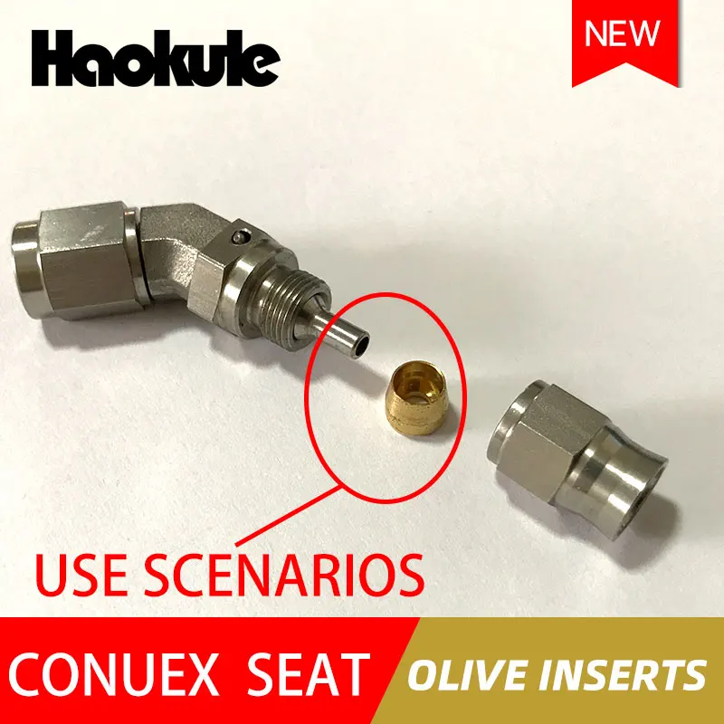 Haokule CONUEX SEAT оливковые вставки AN3/3AN AN4/4AN Hose End M10 * 1 0 тефлоновый шланг из ПТФЭ