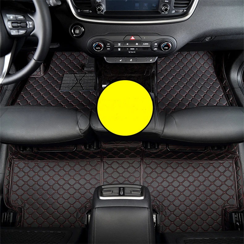 Кожаные автомобильные коврики для kia sorento 2010 2011 2012 2013 7 мест аксессуары