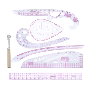 

Practical Ruler Set Pattern Sewing Design Ruler Sewing Pattern Making Tools Stitching Wheel Tool Designing Patterns