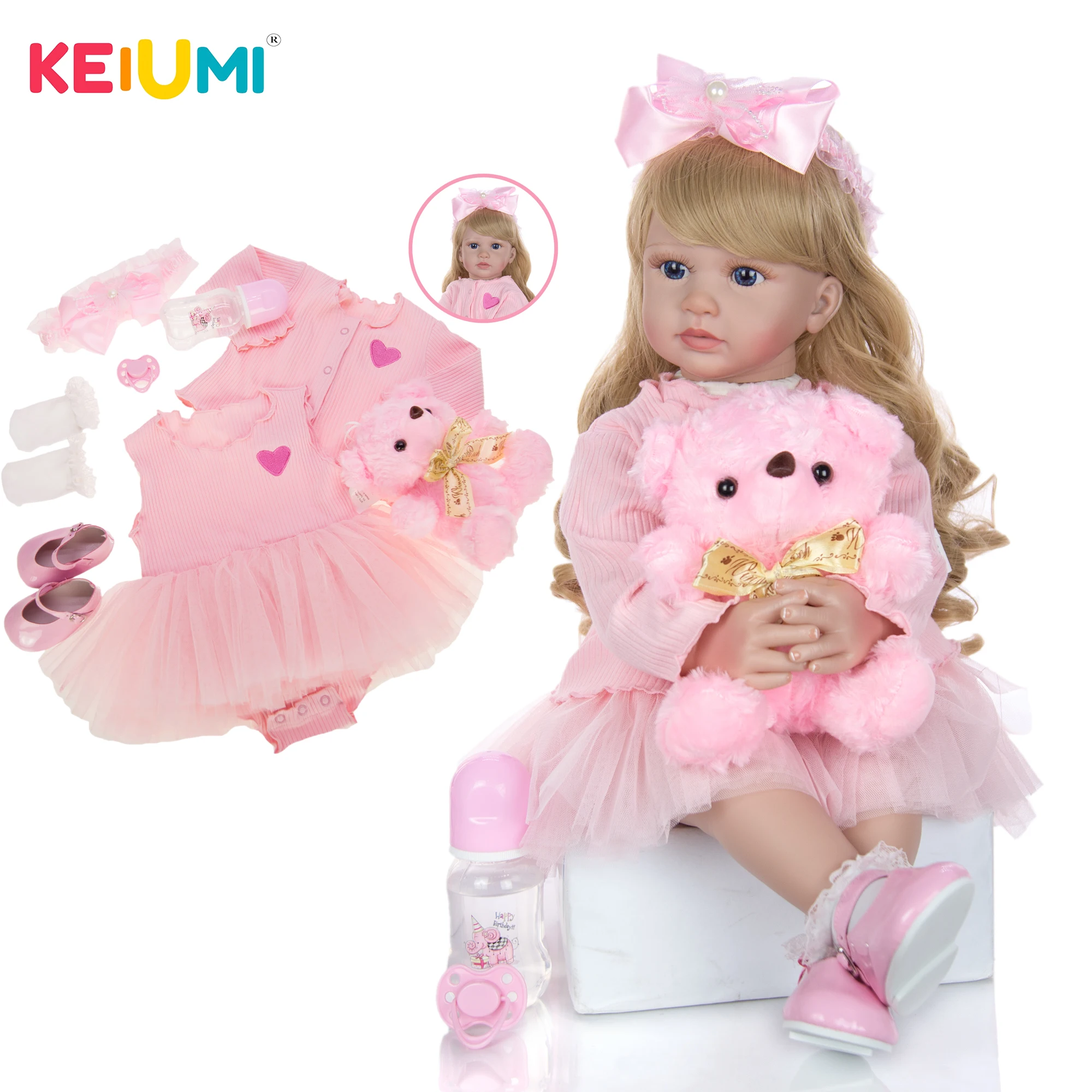 KEIUMI новый дизайн распродажа куклы для новорожденных девочек 24 дюйма Мягкая