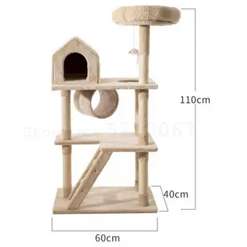

Cat Climbing Frame Cat Hole Cat Tree Integrated Villa Cat Scratch Plate Cat Climbing Frame Cat Column Supplies