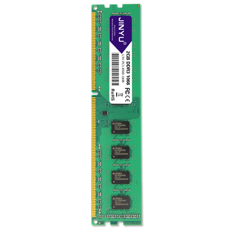 JINYU Ddr3 2G 1066mhz 1,5 V 240Pin Ram память для настольных материнских плат Amd(2G