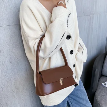 

Women's 2020 Popular New Style Retro Baguette Bag Korean-Style Shoulder Bag Fashion Women's Handbag Crossbody Shoulder Bag