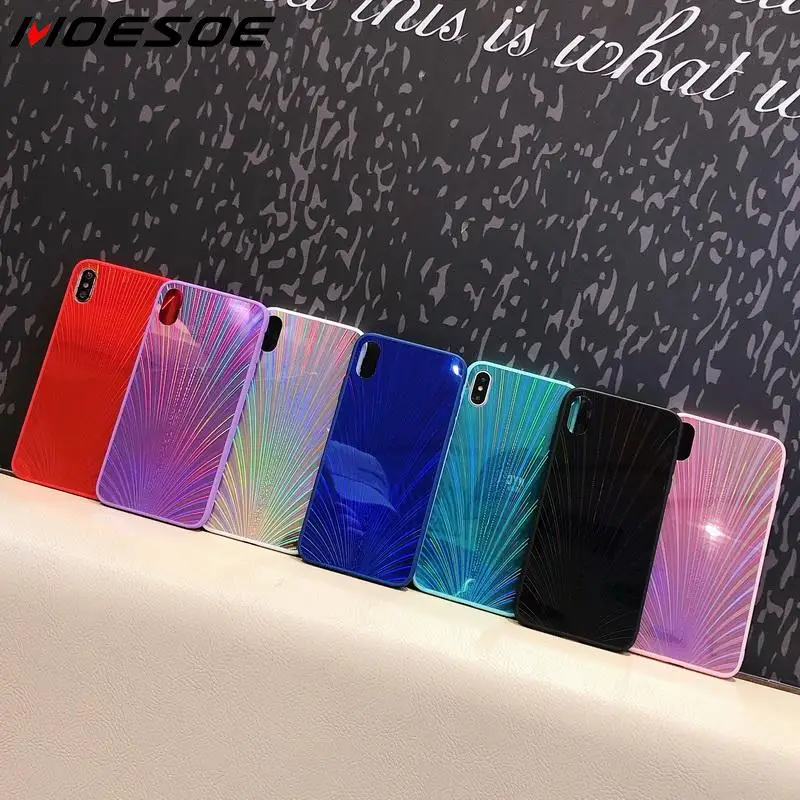 MOESOE Feather Cover Case For iPhone XS Max XR X 8 7 6s Plus Acrylic Soft Bumper Thin 6 6S Cases Fundas |