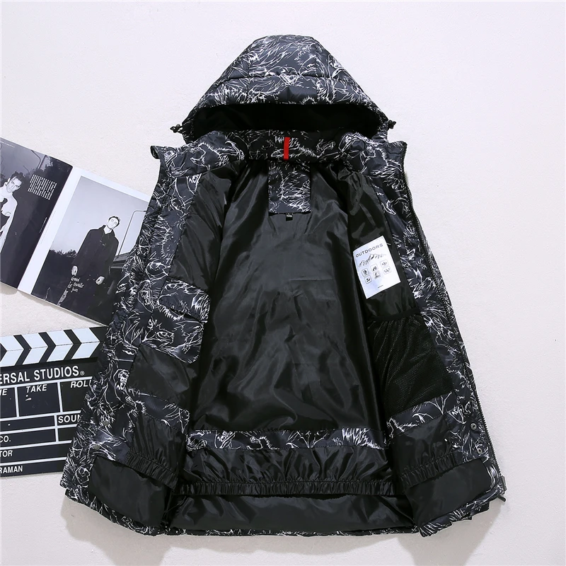 White Duck Down Jackets Men Winter Warm Parka Camouflage Overcoat Casual Slim Hooded Doudoune Homme Thermal Windbreaker Jacket