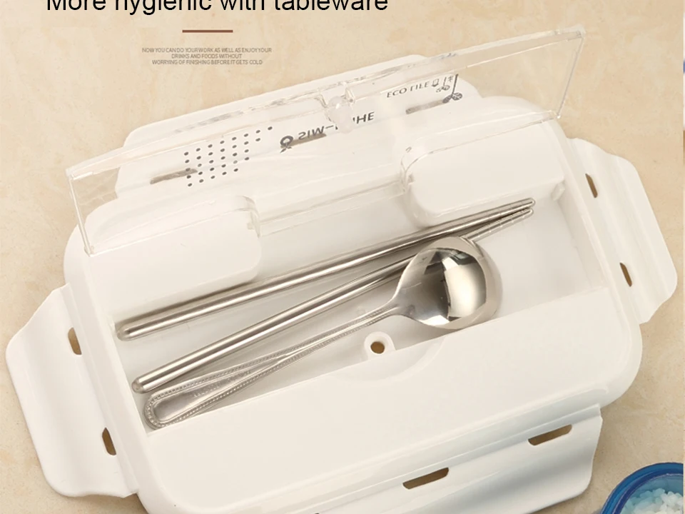 1000 мл Microwavable японский контейнер для завтрака контейнер для хранения еды Bento с ложками палочки для еды для детей