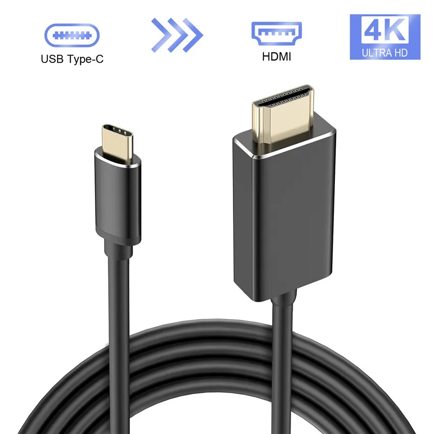 Кабель USB type c-HDMI 4K HDMI Thunderbolt 3 c адаптер 2 м для HDTV Samsung Galaxy S10 S9 Note 10 + Pro | Электроника