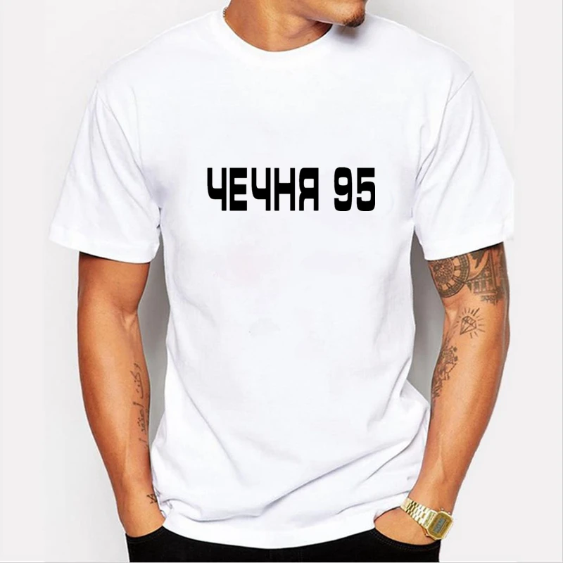 

50032# Chechnya 95 t shirt men's tshirt top tee summer Tshirt fashion cool O neck short sleeve shirt