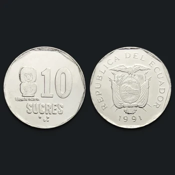 

Ecuadorian 10 Sucre coin 1991 100% Real Original Collection Coins Unc Genuine Coin