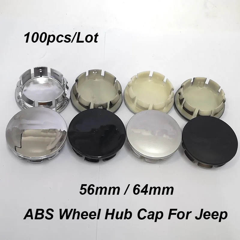 100 шт./лот глянцевые/матовые/черные для Cherokee Liberty Rubicon Wrangler 56 мм 64 колпачки ступицы