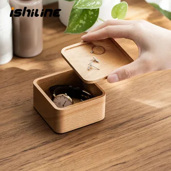 

Solid Wood Jewelry Box Desktop Finishing Storage Box ins Organizer Household Items