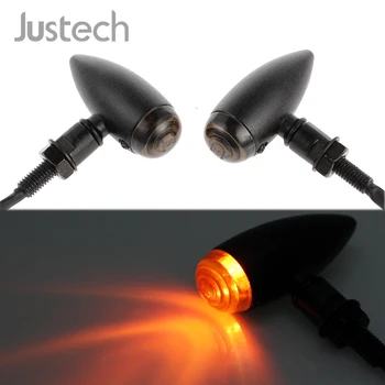 

Justech 4x Motorcycle Bullet Indicator Turn Signal Lights Bulb For Harley Chopper Bobber Honda Yamaha Suzuki DUCATI BUELL APRILI