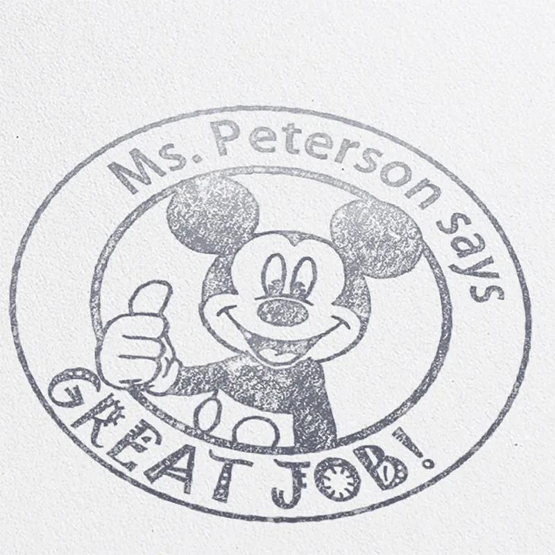 1984-мышь персонализированный пользовательский штамп с именем Great Job Goed gedaan! Персонализированная печать учителя испанский голландский