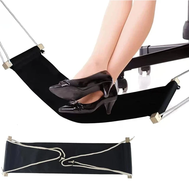 Desk Foot Hammock, Ergonomic Footrest, Adjustable Feet & Leg Rest Swing,  Office Chair Sling, Gaming Computer Mini Footstool, Table Hanger Mount,  Under desk Hanging Rests, Portable Airplane Plane Travel Elevation, Cozy  Accessories