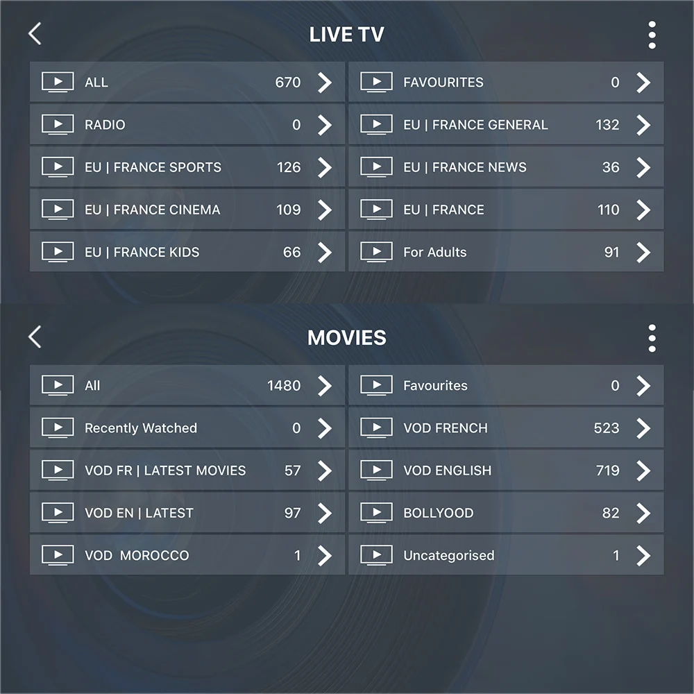 Европа IP tv Франция m3u подписка Канада Французский канал RMC спорт оранжевый кинотеатр для Smart tv Box Android tv IP tv Smarters H96max