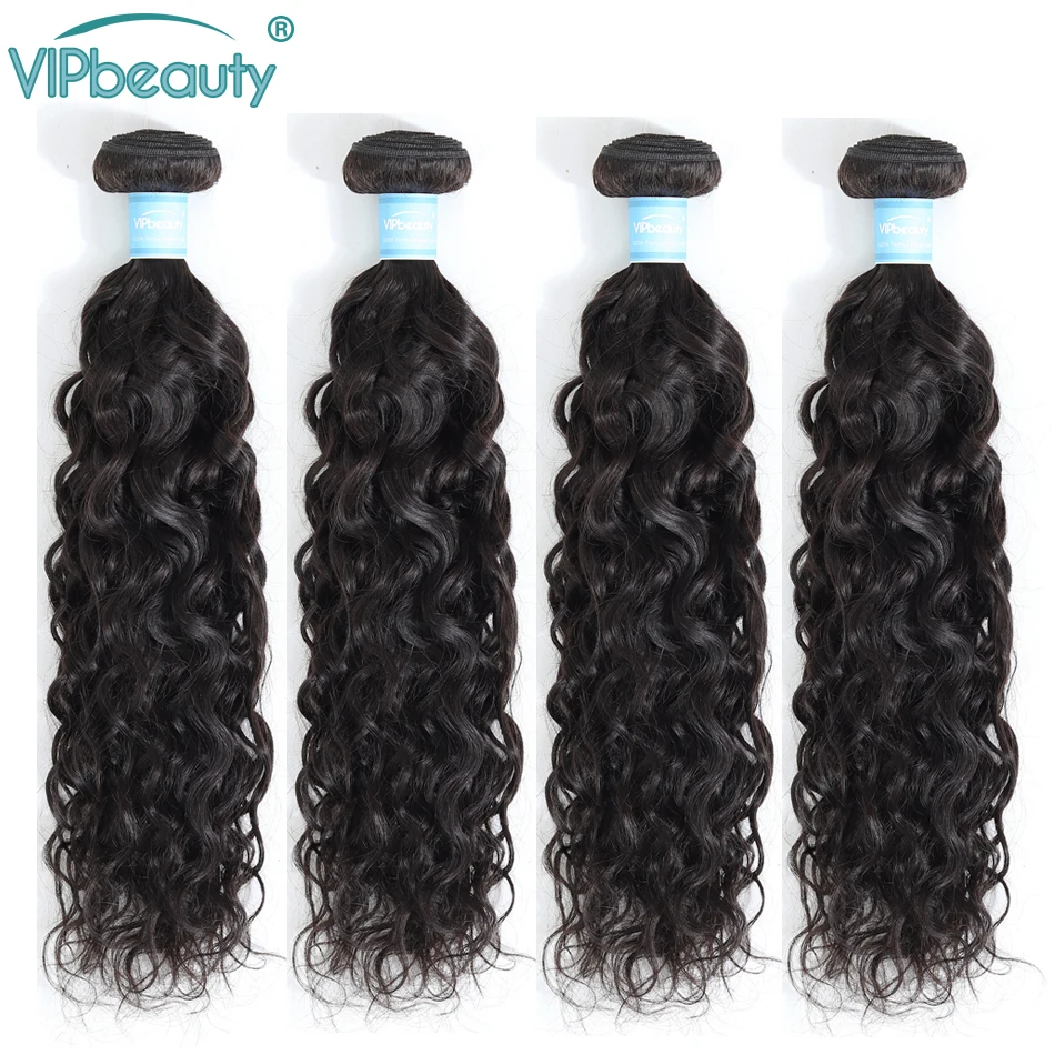 VIPbeauty индийские волнистые Волосы remy наращивания натуральные кудрявые пучки волос 3 шт. натуральный Цвет 1B могут быть окрашены