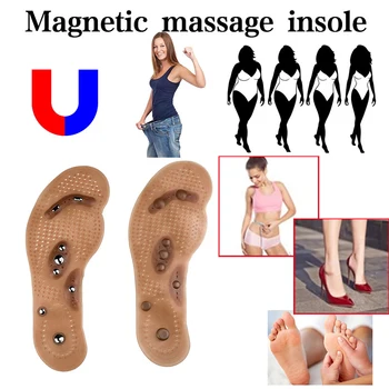 

Body Detox Slimming Magnetic Foot Acupuncture Point Therapy Insole Cushion Massager Brioche Comfort Massage Shoe Pads Therapy